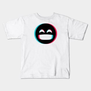 TikTok laughing emoji smiley Black Kids T-Shirt